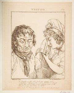 Weeping Le Brun Travested, eller Caricatures of the Passions, 21 januari 1800. av Thomas Rowlandson