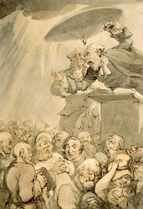 William Field (1768-1851) Predikning av Thomas Rowlandson