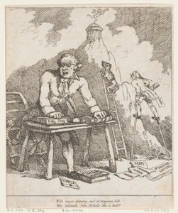 With Anger Foaming..., från Benevolent Epistel, 1790., 1790. av Thomas Rowlandson