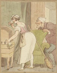 Kvinna fångad för att stjäla en drink av Thomas Rowlandson