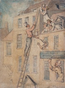 "Unga damer ombordade och utbildade", 1803 av Thomas Rowlandson