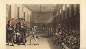 Ung student som tar examen från en pojkskola av Thomas Rowlandson