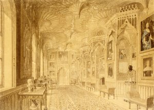 Long Gallery på Strawberry Hill, Twickenham (tryck)