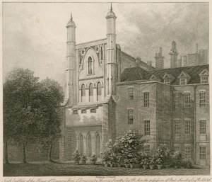 Nordostvy av underhuset från en teckning av Thomas Sandby RA