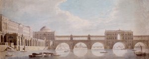 Föreslagen design för en bro över Themsen vid Somerset House