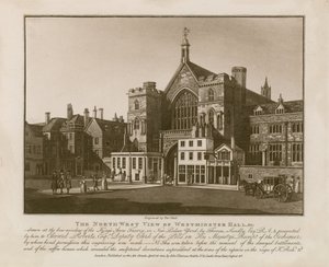 Den nordvästra vyn av Westminster Hall av Thomas Sandby