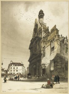 Kyrkan St Etienne du Mont, Paris av Thomas Shotter Boys