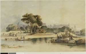 Omgivningen av Windsor Castle av Thomas Shotter Boys