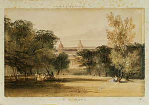 Greenwich Hospital från parken, 1830 av Thomas Shotter Boys