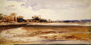 Les Salinieres, Trouville (akvarell på papper) av Thomas Shotter Boys
