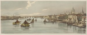 London As It Is: Blackfriars, från Southwark Bridge av Thomas Shotter Boys