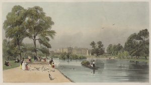 London As It Is: Buckingham Palace, från St. James
