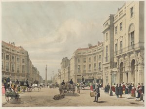 London As It Is: Regent Street, med utsikt mot Duke of Yorks kolonn av Thomas Shotter Boys