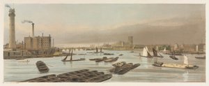 London som det är: Westminster, från Waterloo Bridge, 1842. av Thomas Shotter Boys
