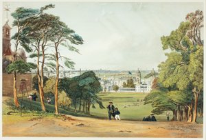 London, från Greenwich, tallrik fem från Original Views of London as It Is av Thomas Shotter Boys