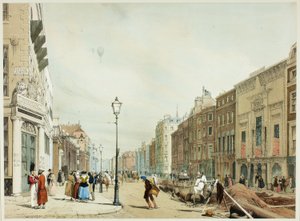 Piccadilly, Looking Towards the City, tallrik sjutton från Original Views of London as It Is av Thomas Shotter Boys