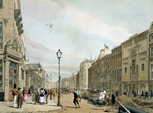 Piccadilly från hörnet av Old Bond Street, från "London As It Is", graverad och utgiven av konstnären. av Thomas Shotter Boys