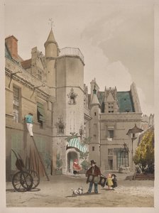 Pittoresk arkitektur i Paris, Gent, Antwerpen, Rouen: Hôtel Cluny, Paris av Thomas Shotter Boys