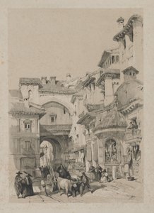 Pittoreska skisser i Spanien: Porten till Vivarrambla, Granada av Thomas Shotter Boys