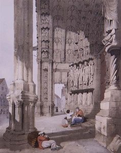 South Porch of Chartres Cathedral, illustration från 