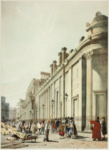 Banken blickar mot Mansion House, från den ursprungliga utsikten över London som den är av Thomas Shotter Boys