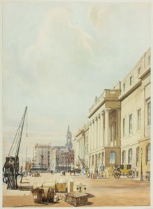 The Custom House, tallrik tre från Original Views of London as It Is av Thomas Shotter Boys