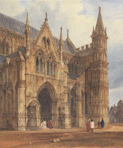 North-West Porch of Salisbury Cathedral av Thomas Shotter Boys