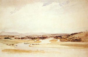 Seinen i Rouen (akvarell på papper) av Thomas Shotter Boys