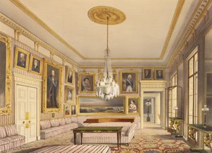 The Striped Drawing Room, Apsley House, 1853 (tryck) av Thomas Shotter Boys