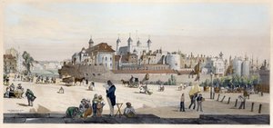 Tower of London och Mint från Great Tower Hill av Thomas Shotter Boys
