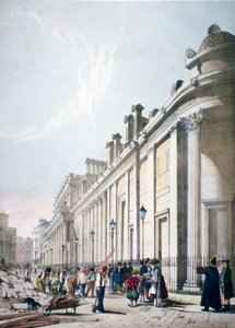 Utsikt över Bank of England City of London, 1842 av Thomas Shotter Boys