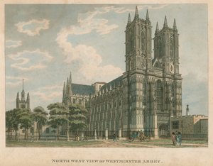 Nordvästlig vy av Westminster Abbey, London