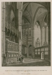 En del av Sachristary som leder till Chapel of King Henry VII, Westminster Abbey, London