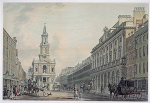 Stranden med Somerset House och St. Mary le Strand, 1781 (akvatint)