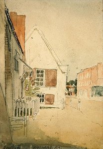 A Street in Southall (penna, bläck och akvarell på papper) av Thomas Stothard