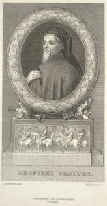 Geoffrey Chaucer, graverad av John Henry Robinson (1796–1871) av Thomas Stothard