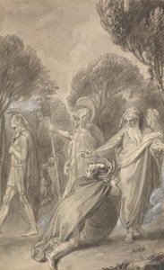 En av sex illustrationer till Fenelons "The Adventures of Telemachus son of Ulysses" av Thomas Stothard