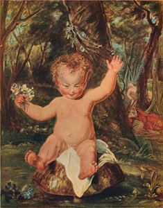 Puck, från en vattenfärgsteckning av Stoddart, efter Reynolds, 1789, 1903 av Thomas Stothard
