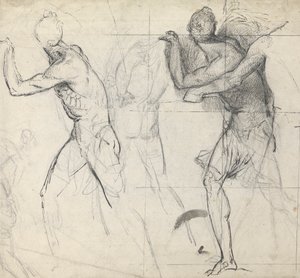Skiss av klassiska figurer i aktion av Thomas Stothard