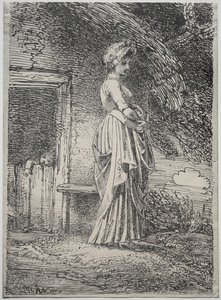 Exemplar av polyautografi: Det förlorade äpplet av Thomas Stothard