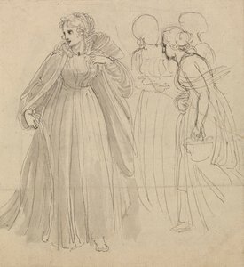Studera för illustration - En prinsessa med hennes skötare av Thomas Stothard