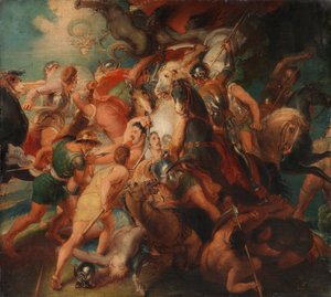 Krigets fasor, skiss för väggmålning i Burghley House av Thomas Stothard