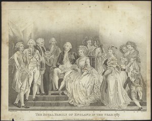 Den kungliga familjen i England år 1787 av Thomas Stothard