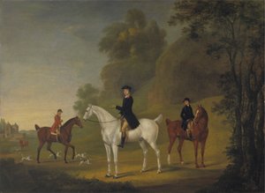 Lord Bulkeley och hans Harriers, hans Huntsman John Wells och Whipper-In R. Jennings av Thomas Stringer