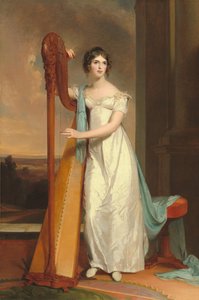 Dam med en harpa: Eliza Ridgely, 1818.