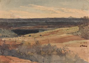 Böljande fält, berg på avstånd av Thomas Sully
