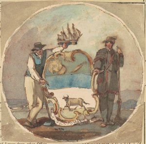 Studie för "The Great Seal of the State of Delaware" av Thomas Sully