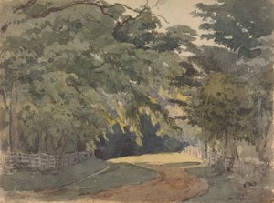Trädkantad Lane av Thomas Sully