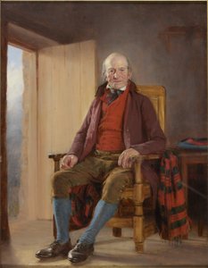 A Northumbrian Farmer (olja på panel)