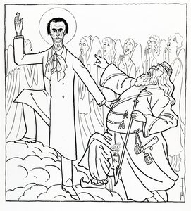 Karikatyr av Rudolf Steiner, illustration från 